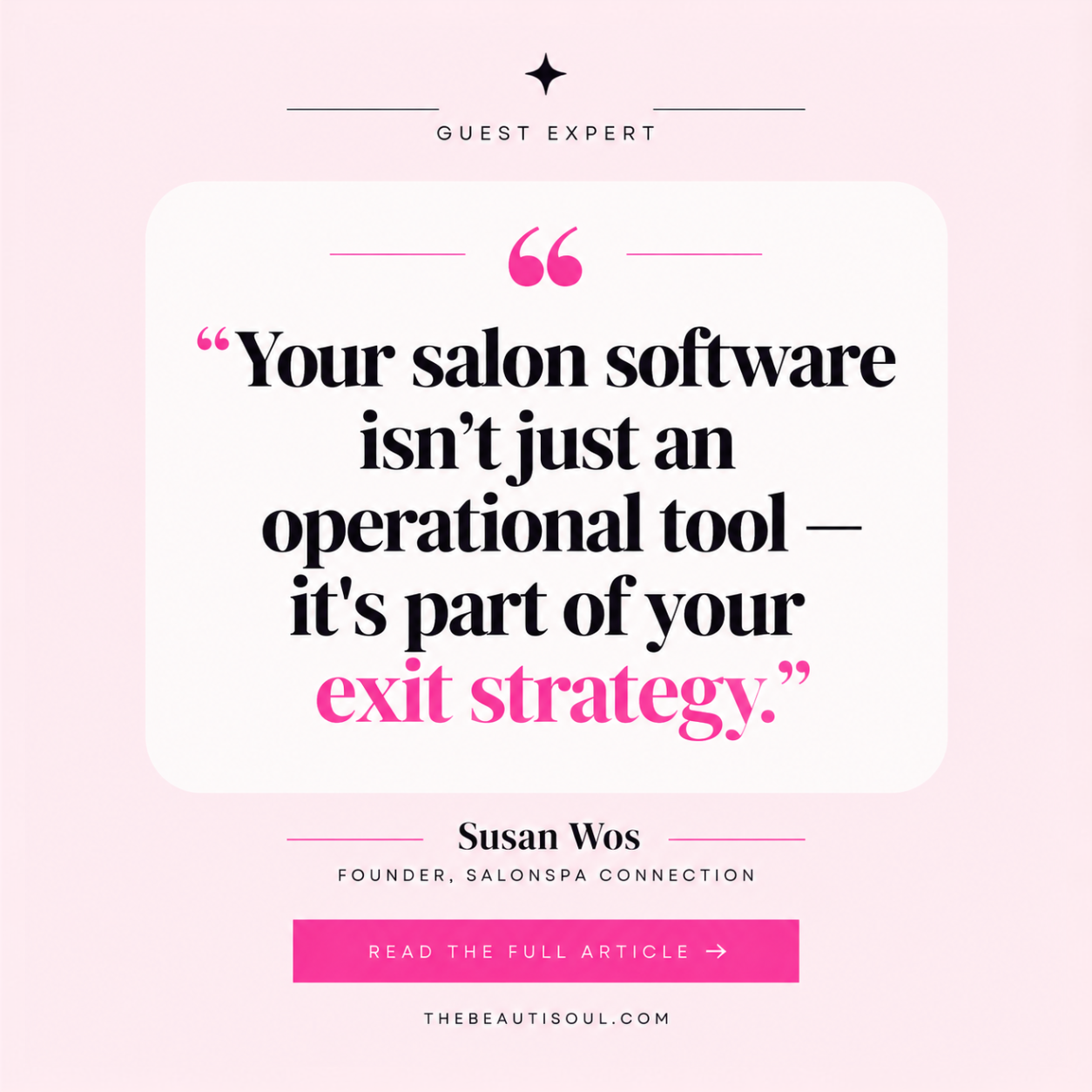 Your salon software is part of your exit strategy